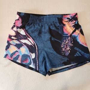 Adidas Girls' Small (Size 7/8) Floral Abstract Athletic Shirt With Undies